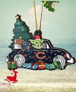 NFL Chicago Bears And Baby Yoda Christmas Ornament 2023 Christmas Tree Decorations