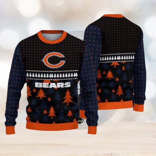 NFL Chicago Bears Christmas Pattern V2 Sport Christmas Ugly Sweater 3D