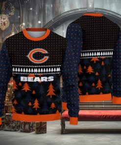 NFL Chicago Bears Christmas Pattern V2 Sport Christmas Ugly Sweater 3D