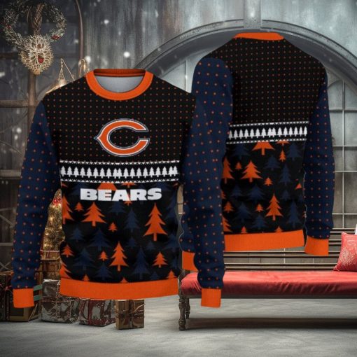 NFL Chicago Bears Christmas Pattern V2 Sport Christmas Ugly Sweater 3D