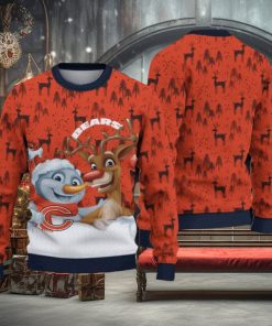 NFL Chicago Bears Christmas Reindeer Sport Christmas Ugly Sweater 3D