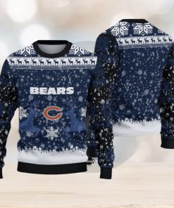 NFL Chicago Bears Christmas Reindeer V2 Sport Christmas Ugly Sweater 3D