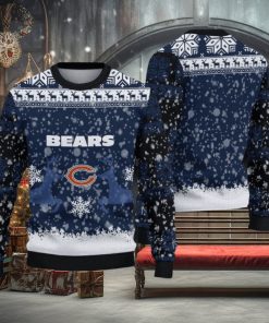 NFL Chicago Bears Christmas Reindeer V2 Sport Christmas Ugly Sweater 3D