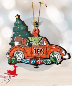 NFL Cincinnati Bengals And Baby Yoda Christmas Ornament 2023 Christmas Tree Decorations