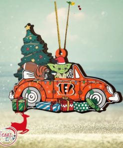 NFL Cincinnati Bengals And Baby Yoda Christmas Ornament 2023 Christmas Tree Decorations