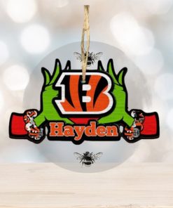 NFL Cincinnati Bengals Grinch Christmas Ornament Personalized Your Name 2023 Christmas Tree Decorations