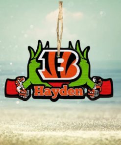 NFL Cincinnati Bengals Grinch Christmas Ornament Personalized Your Name 2023 Christmas Tree Decorations