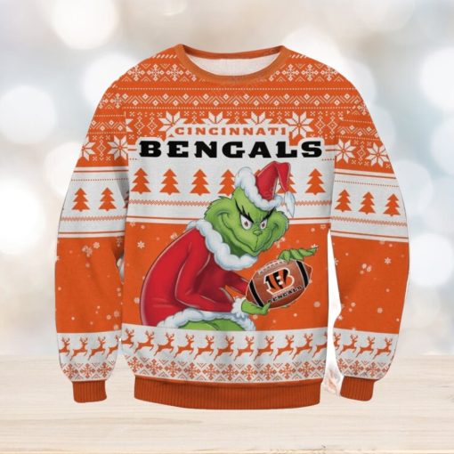 NFL Cincinnati Bengals Grinch Ugly Christmas Sweater Trending Sweater For 2023 Christmas Holidays