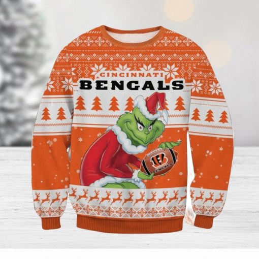 NFL Cincinnati Bengals Grinch Ugly Christmas Sweater Trending Sweater For 2023 Christmas Holidays