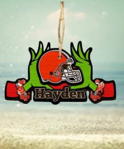 NFL Cleveland Browns Grinch Christmas Ornament Personalized Your Name 2023 Christmas Tree Decorations