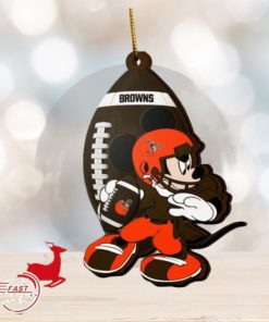 NFL Cleveland Browns Mickey Mouse Christmas Ornament 2023 Christmas Tree Decorations