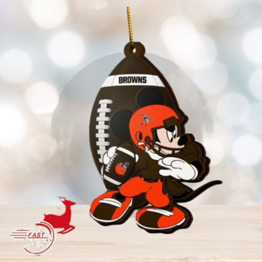 NFL Cleveland Browns Mickey Mouse Christmas Ornament 2023 Christmas Tree Decorations