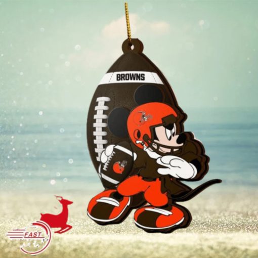 NFL Cleveland Browns Mickey Mouse Christmas Ornament 2023 Christmas Tree Decorations