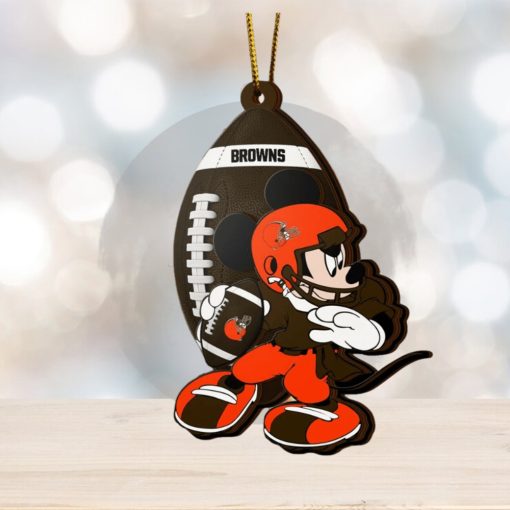 NFL Cleveland Browns Mickey Mouse Christmas Ornament