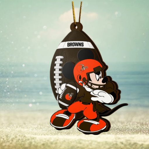 NFL Cleveland Browns Mickey Mouse Christmas Ornament