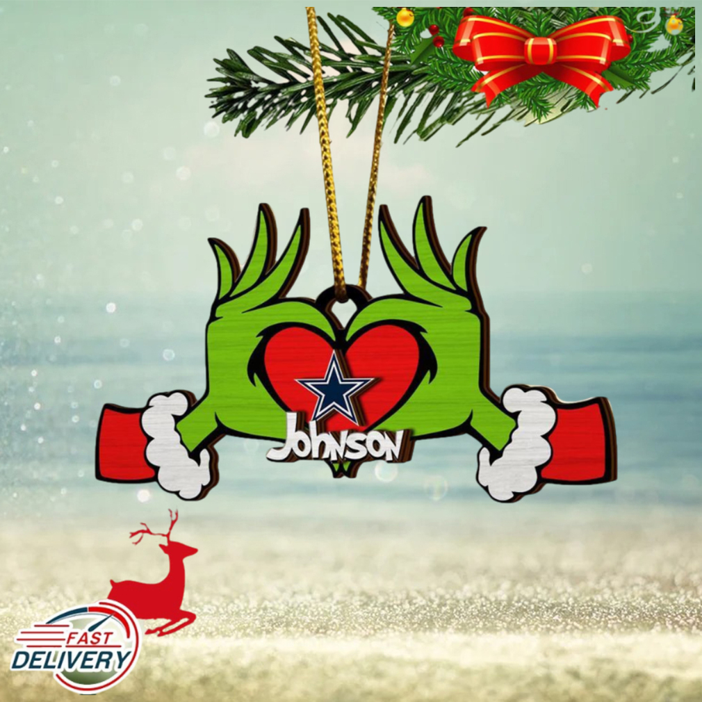 NFL Dallas Cowboys And Grinch Xmas Ornament Custom Your Name 2023 Christmas Tree Decorations NFL Dallas Cowboys And Grinch Xmas Ornament Custom Your Name 2023 Christmas Tree Decorations
