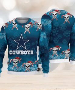 NFL Dallas Cowboys Christmas Skull Sport Christmas Ugly Sweater 3D