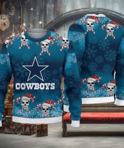 NFL Dallas Cowboys Christmas Skull Sport Christmas Ugly Sweater 3D