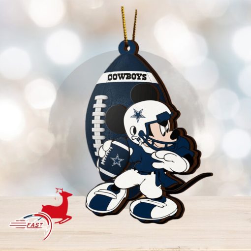 NFL Dallas Cowboys Mickey Mouse Christmas Ornament 2023 Christmas Tree Decorations