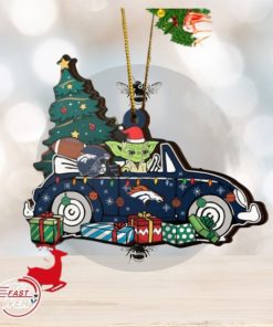 NFL Denver Broncos And Baby Yoda Christmas Ornament 2023 Christmas Tree Decorations