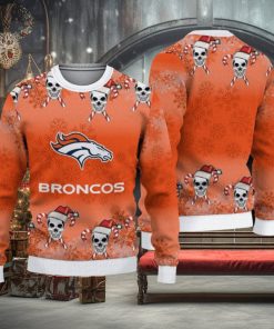 NFL Denver Broncos Christmas Skull Sport Christmas Ugly Sweater 3D