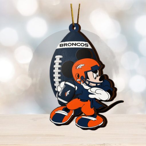 NFL Denver Broncos Mickey Mouse Christmas Ornament