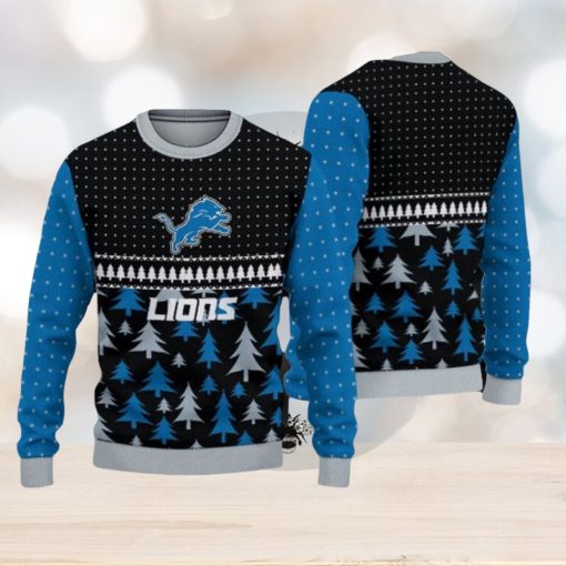 NFL Detroit Lions Christmas Pattern Sport Christmas Ugly Sweater 3D