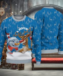 NFL Detroit Lions Christmas Reindeer Sport Christmas Ugly Sweater 3D