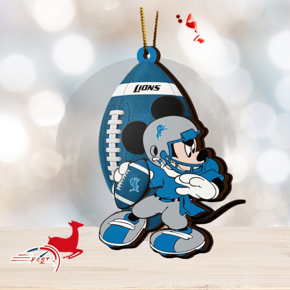 NFL Detroit Lions Mickey Mouse Christmas Ornament 2023 Christmas Tree Decorations NFL Detroit Lions Mickey Mouse Christmas Ornament 2023 Christmas Tree Decorations