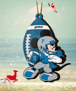 NFL Detroit Lions Mickey Mouse Christmas Ornament 2023 Christmas Tree Decorations