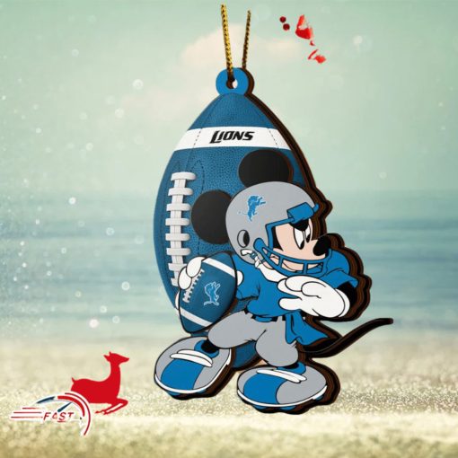 NFL Detroit Lions Mickey Mouse Christmas Ornament 2023 Christmas Tree Decorations