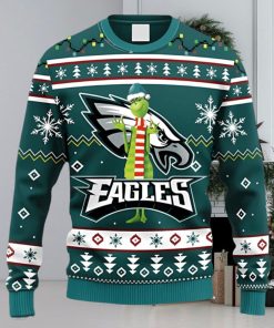 NFL Fans Philadelphia Eagles Funny Grinch Christmas Ugly Sweater For Men Women