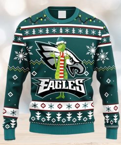 NFL Fans Philadelphia Eagles Funny Grinch Christmas Ugly Sweater For Men Women