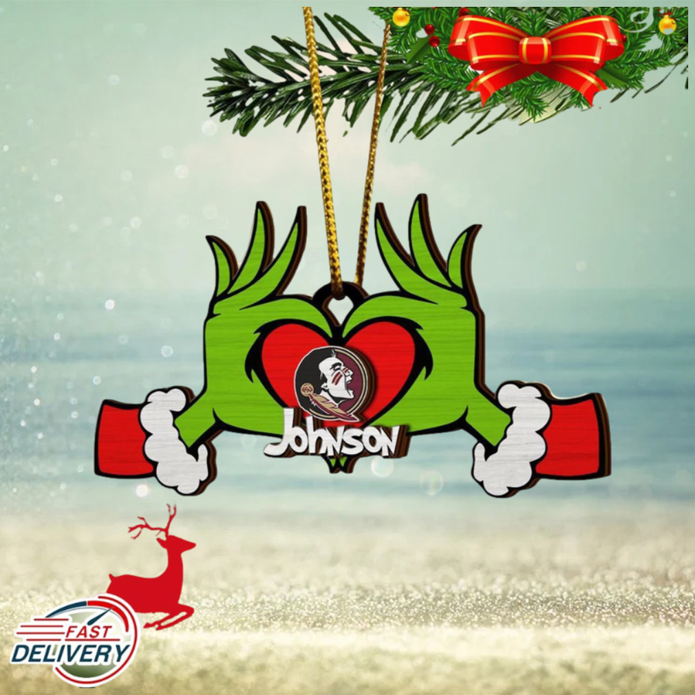 NFL Florida State Seminoles And Grinch Xmas Ornament Custom Your Name 2023 Christmas Tree Decorations NFL Florida State Seminoles And Grinch Xmas Ornament Custom Your Name 2023 Christmas Tree Decorations