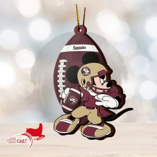 NFL Florida State Seminoles Mickey Mouse Christmas Ornament 2023 Christmas Tree Decorations