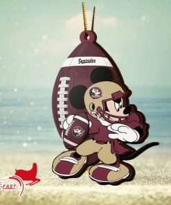 NFL Florida State Seminoles Mickey Mouse Christmas Ornament 2023 Christmas Tree Decorations