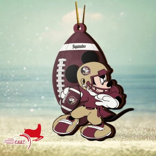 NFL Florida State Seminoles Mickey Mouse Christmas Ornament 2023 Christmas Tree Decorations