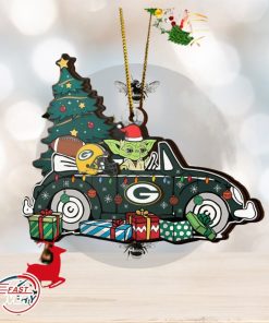 NFL Green Bay Packers And Baby Yoda Christmas Ornament 2023 Christmas Tree Decorations