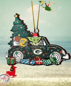 NFL Green Bay Packers And Baby Yoda Christmas Ornament 2023 Christmas Tree Decorations