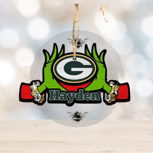 NFL Green Bay Packers Grinch Christmas Ornament Personalized Your Name 2023 Christmas Tree Decorations