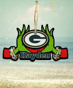 NFL Green Bay Packers Grinch Christmas Ornament Personalized Your Name 2023 Christmas Tree Decorations