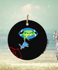 NFL Grinch Hold Detroit Lions Football Ornament Custom Name