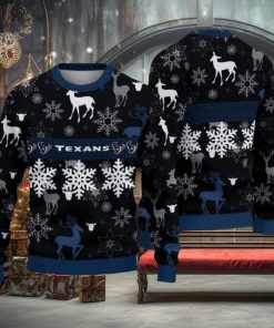 NFL Houston Texans Christmas Pattern V2 Sport Christmas Ugly Sweater 3D