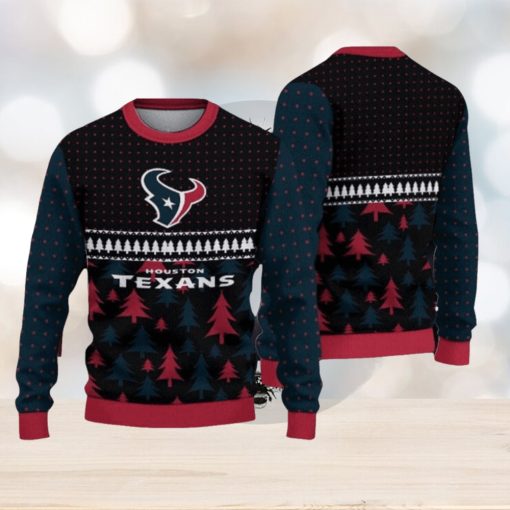 NFL Houston Texans Christmas Pattern V3 Sport Christmas Ugly Sweater 3D