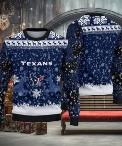 NFL Houston Texans Christmas Reindeer V2 Sport Christmas Ugly Sweater 3D