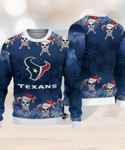 NFL Houston Texans Christmas Skull Sport Christmas Ugly Sweater 3D