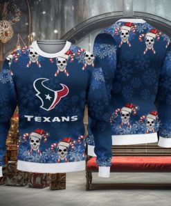 NFL Houston Texans Christmas Skull Sport Christmas Ugly Sweater 3D