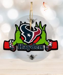 NFL Houston Texans Grinch Christmas Ornament Personalized Your Name 2023 Christmas Tree Decorations