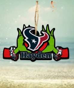 NFL Houston Texans Grinch Christmas Ornament Personalized Your Name 2023 Christmas Tree Decorations