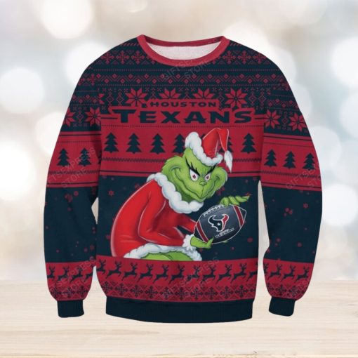 NFL Houston Texans Grinch Ugly Christmas Sweater Trending Sweater For 2023 Christmas Holidays